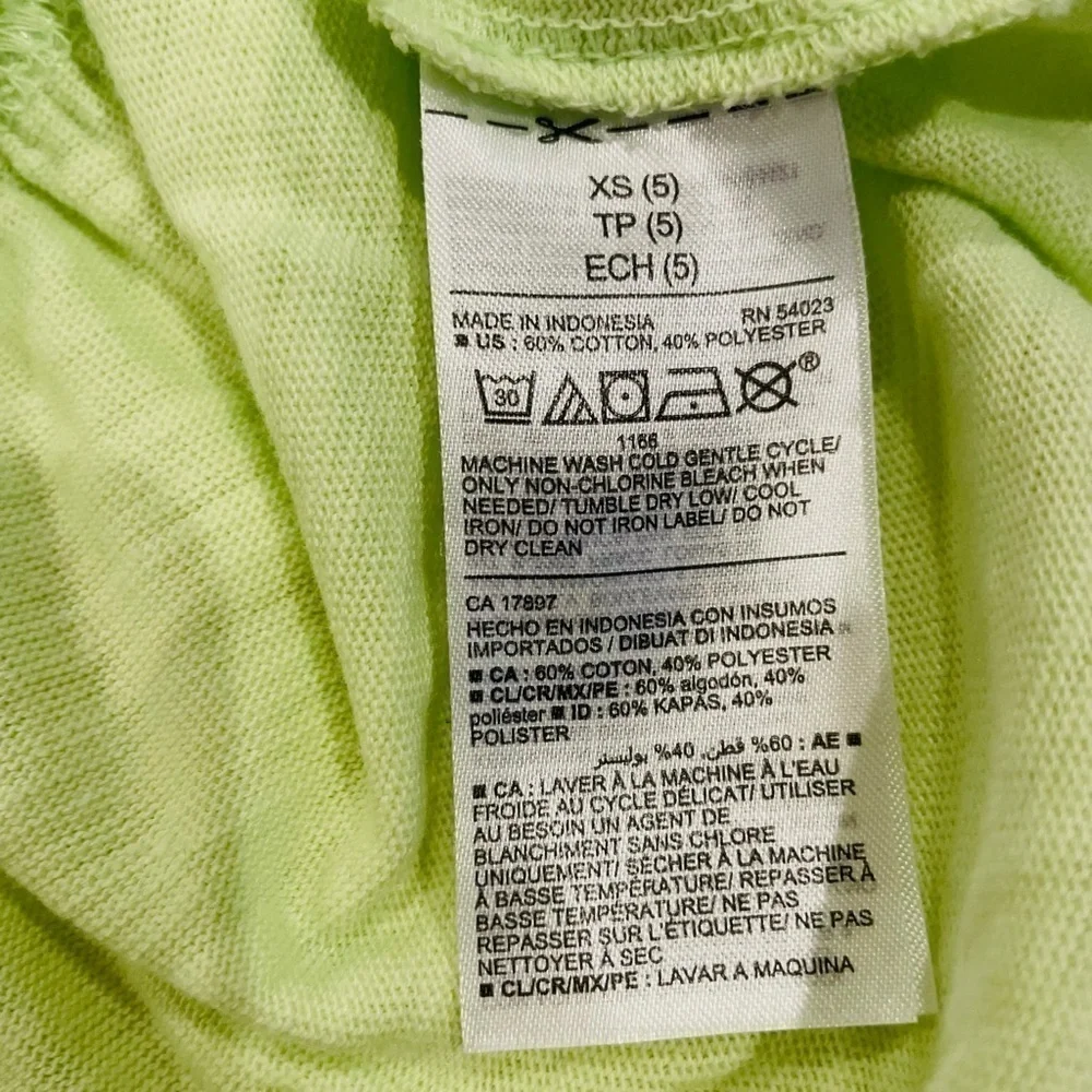 Old Navy Short-Sleeve Tiered Slub-Knit Dress in Pale Citron Girl’s Size XS/5